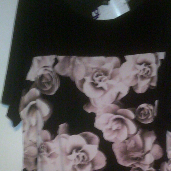 New Ladies Rose Print Dress - Picture 2 of 5